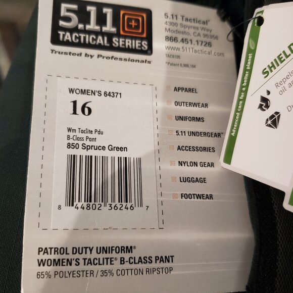 NWT 5.11 Taclite B-Class Pants Women's Tactical Series Patrol Duty Uniform 16 - Picture 13 of 14